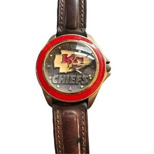 Kansas City Chiefs Team NFL Fossil Watch 1993 Limited Ed Collectors Watch KC vin
